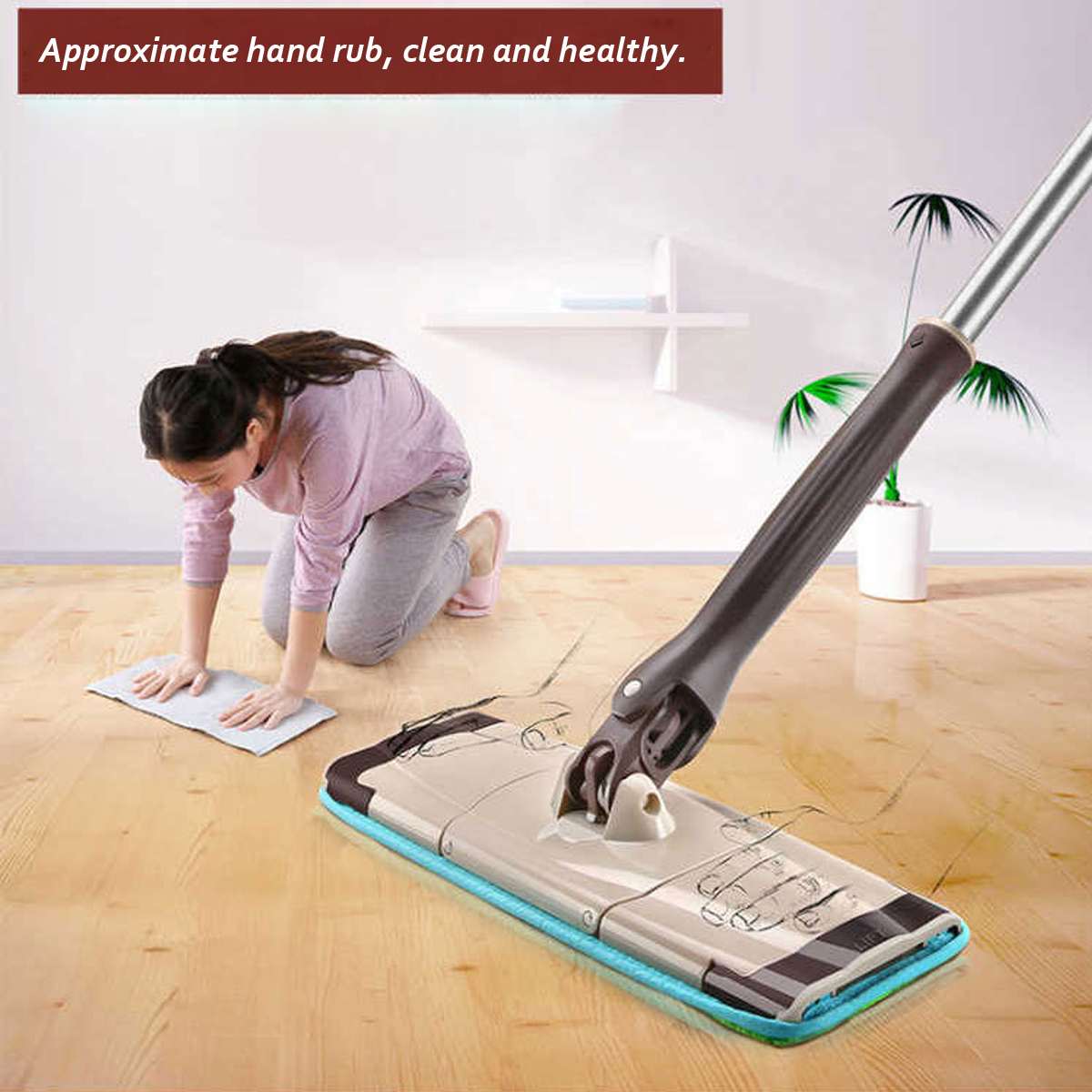 Spray Floor Mop with Reusable Microfiber Pads 360 Degree Handle Mop Floor Cleaner Tools for Home Ceiling Window Air Conditioning