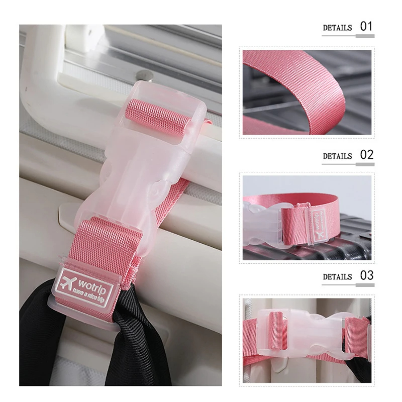 1PC 27x2.5cm Verstelbare Nylon Bagageriemen Reizen Accessoires Opknoping Gesp Bandjes Koffer Tas Bandjes Riem slot Haken