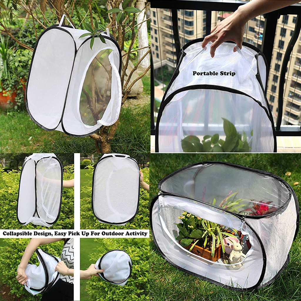 Portable Collapsible Insect Butterfly Habitat Cage Terrarium Open Butterfly Habitat Cage Housing Enclosure 40X40X60CM 2.18