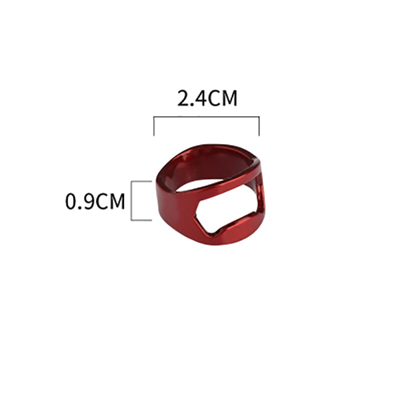 Edelstahl Kreative Bahre Öffner Finger Ring Ring-bilden Bahre Flasche Öffner Vielseitig Küche Bar Werkzeuge Durchmesser 22mm: rot