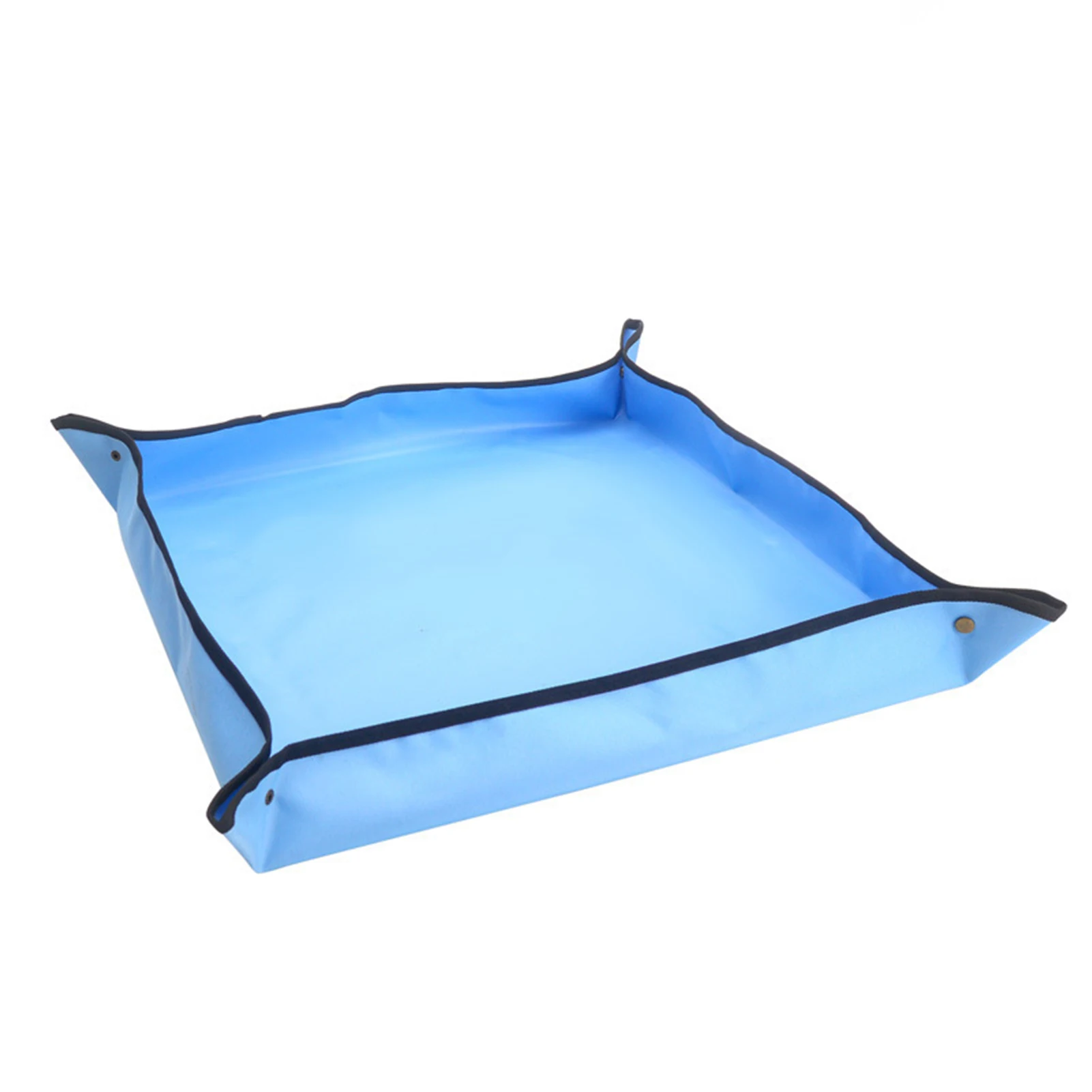 75 × 75 cm Gartenpflanzmatte, Blumentopf, Pflanzenumtopfmatte, wiederverwendbar, faltbar, Gartenarbeit, Umpflanzmatte, Sukkulenten-Pad: Blau