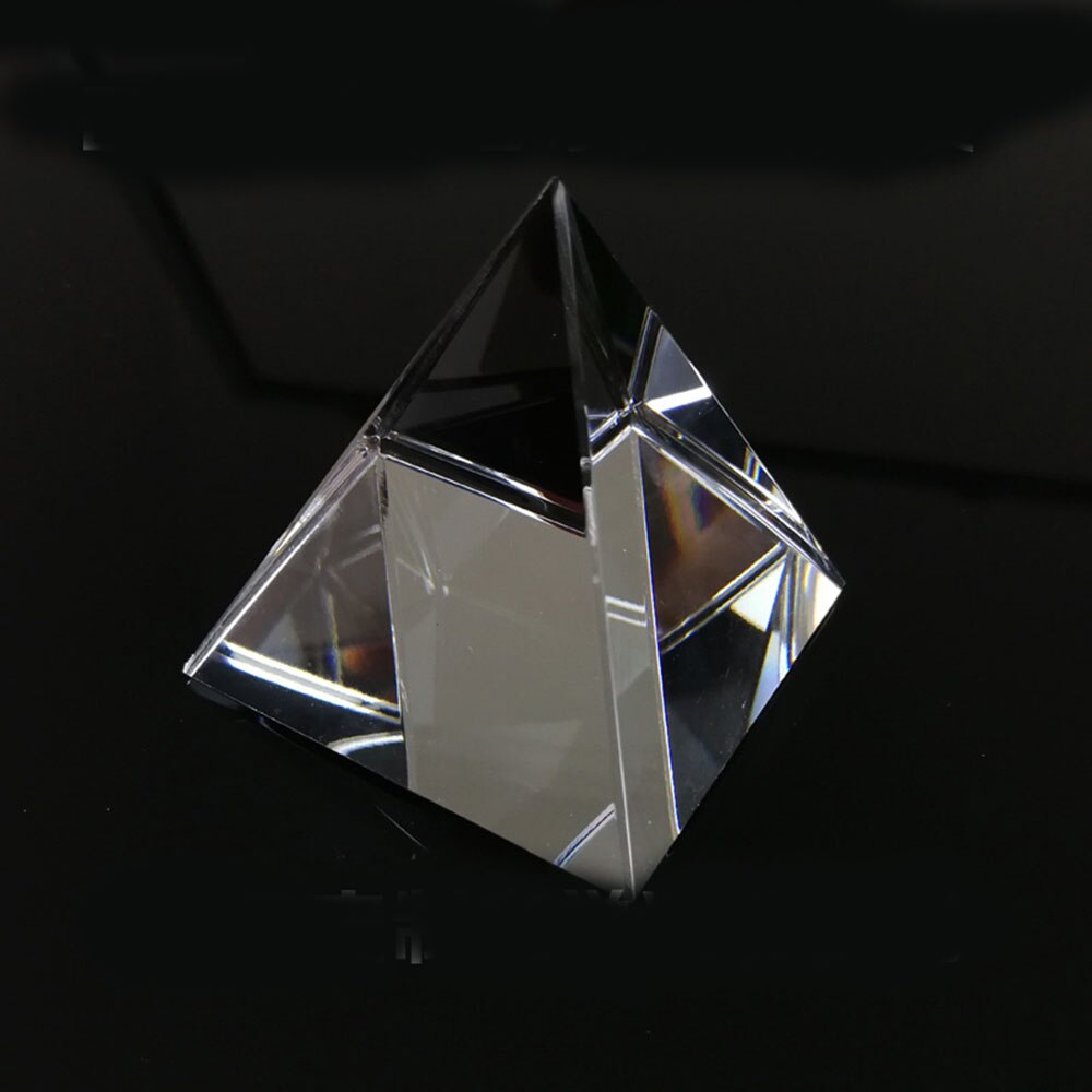 40mm Glas piramide Quadrangular piramide Prisma Regenboog optische prisma Natuurkunde onderwijs Levert