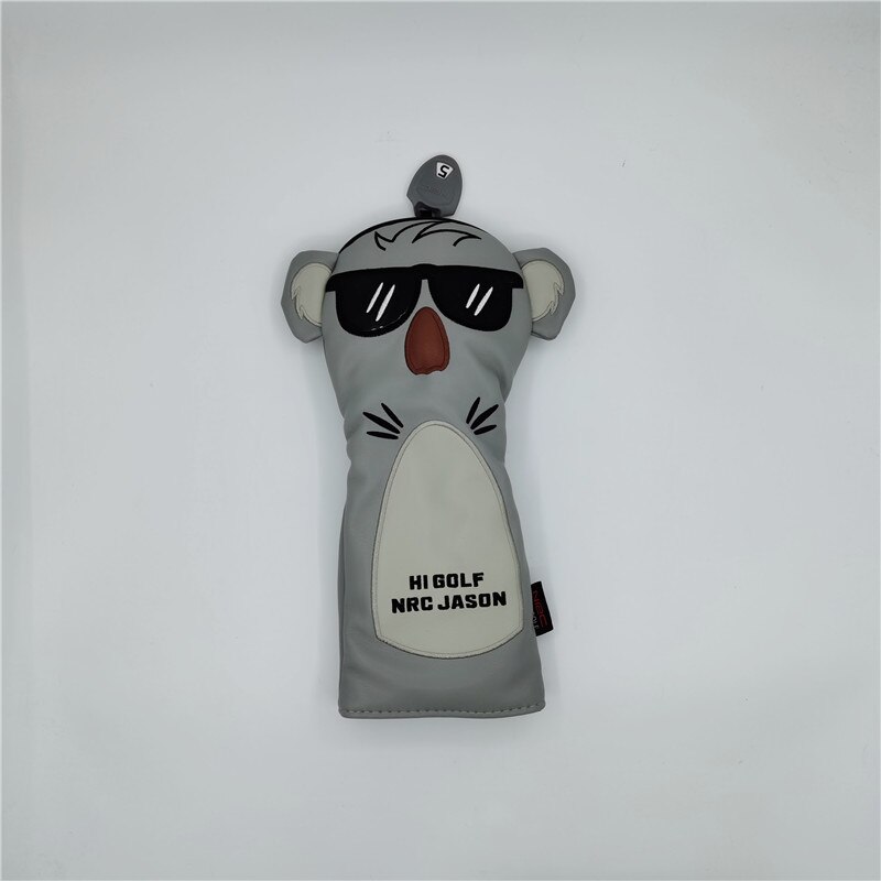 Djur golf koala headcover pu läder golf driver fairway woods hybrid putter covers 135ut komplett set maskot nyhet: 1pc hybrid