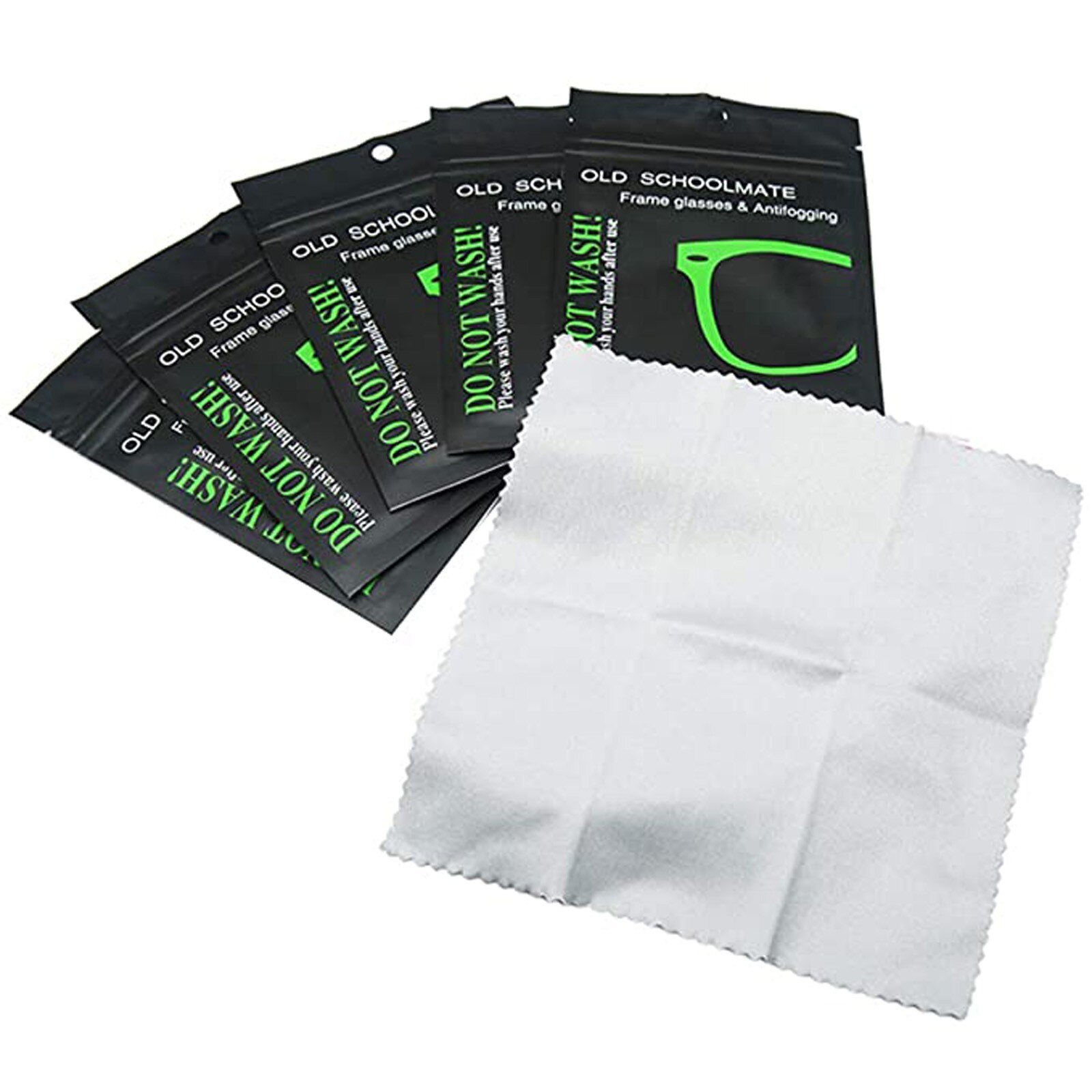 15x18cm 5PCS Glasses Cloth Microfiber Cleaner Cloths Cleaning Glasses Lens Clothes Black Eyeglasses Cloth Eyewear Accessories