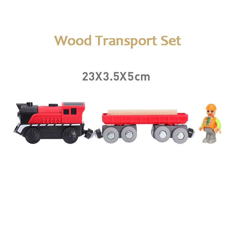 Locomotiva ferroviaria RC treno elettrico collegato magneticamente giocattolo ferroviario magnetico compatibile con binario in legno Biro per regalo per bambini: J