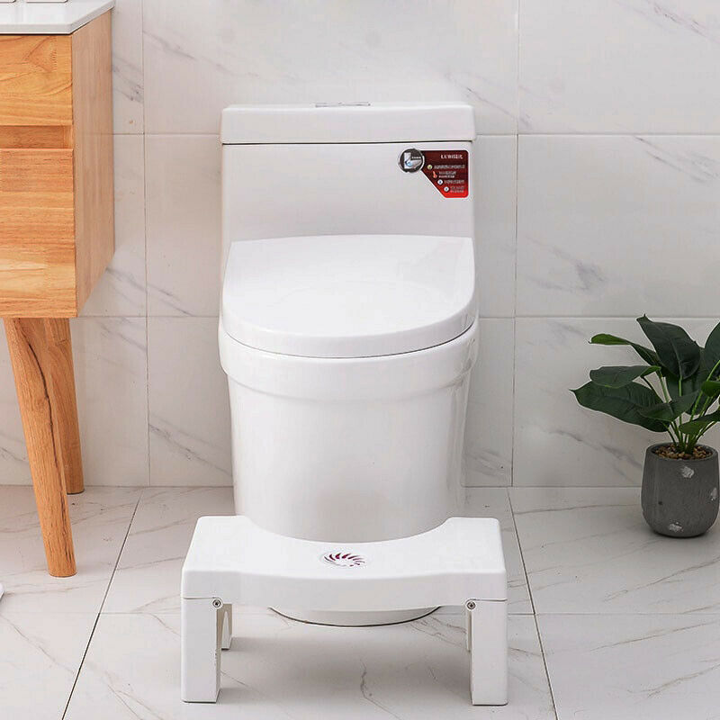 Nataka Foldable Bamboo Squatty Potty Stool – 7 Inches, Perfect For Adults & Kids (Brown, Oval)