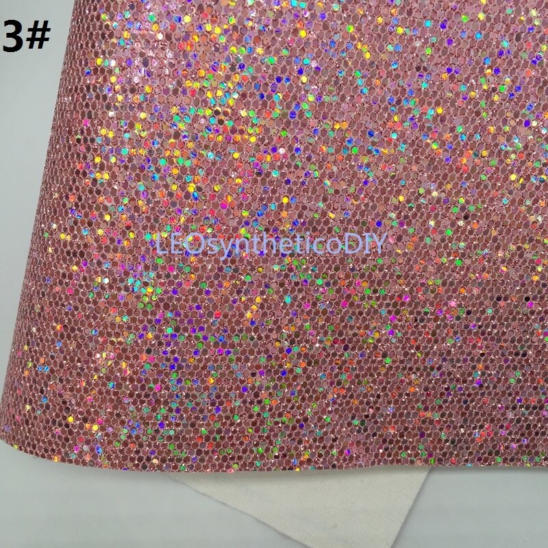 Mini Roll 30x134CM Glitter Fabirc, Chunky Glitter Leer, glitter Leer Roll Voor Maken Bows LEOsyntheticoDIY SK285
