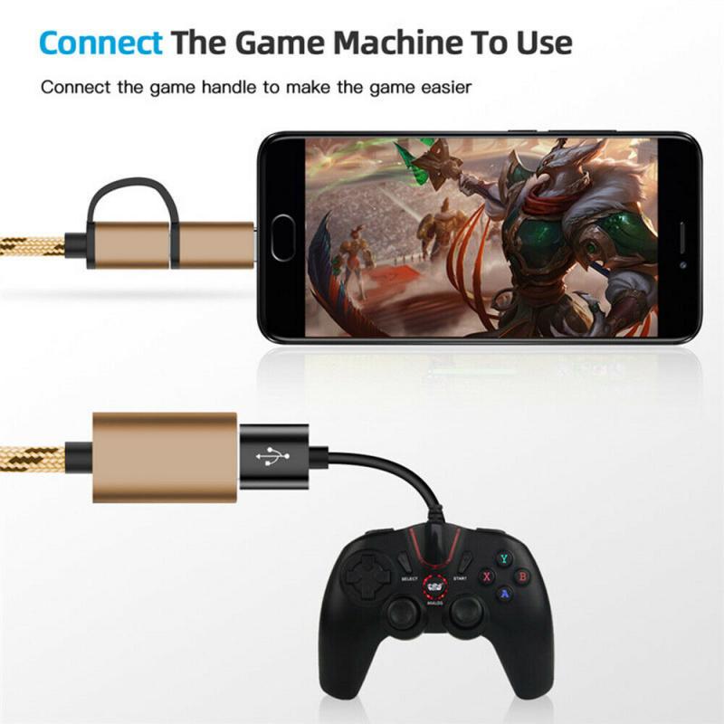2 In 1 USB 3,0 OTG Adapter Kabel Typ-C Micro USB Zu USB 3,0 Interface Converter Für Handy ladekabel Linie
