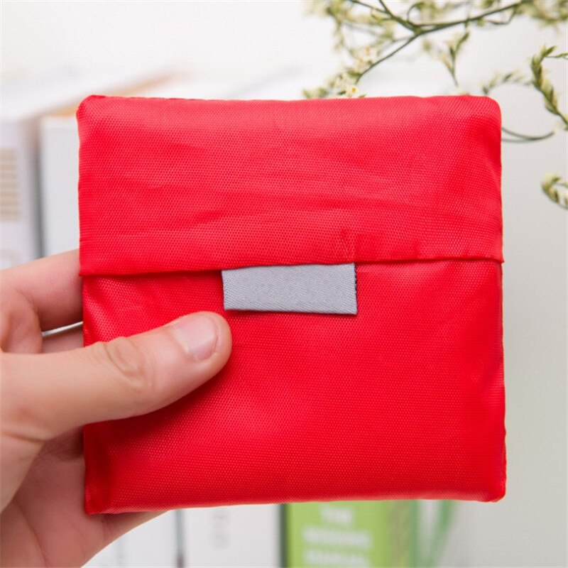 Waterproof Shopping Bag Portable Folding Reusable Foldable Shopping Bag Eco Tote Market Grocery Bag: Red