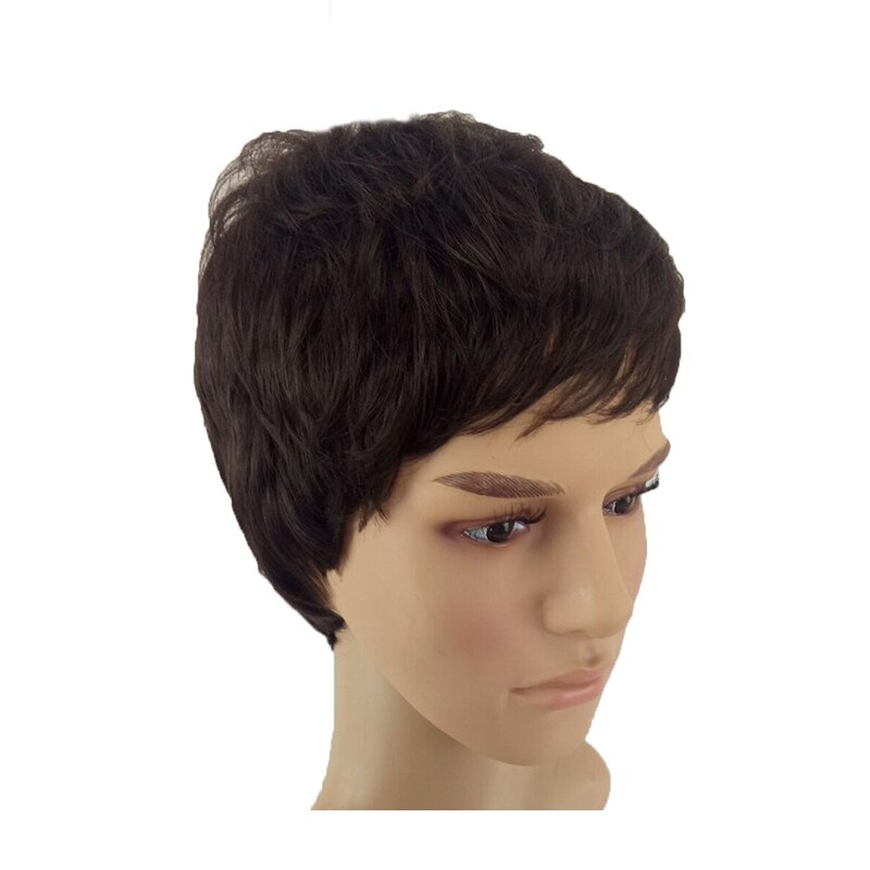 HAIRJOY Synthetic Hair Wigs Men Short Straight Wig Heat Resistant 4 Colors Available