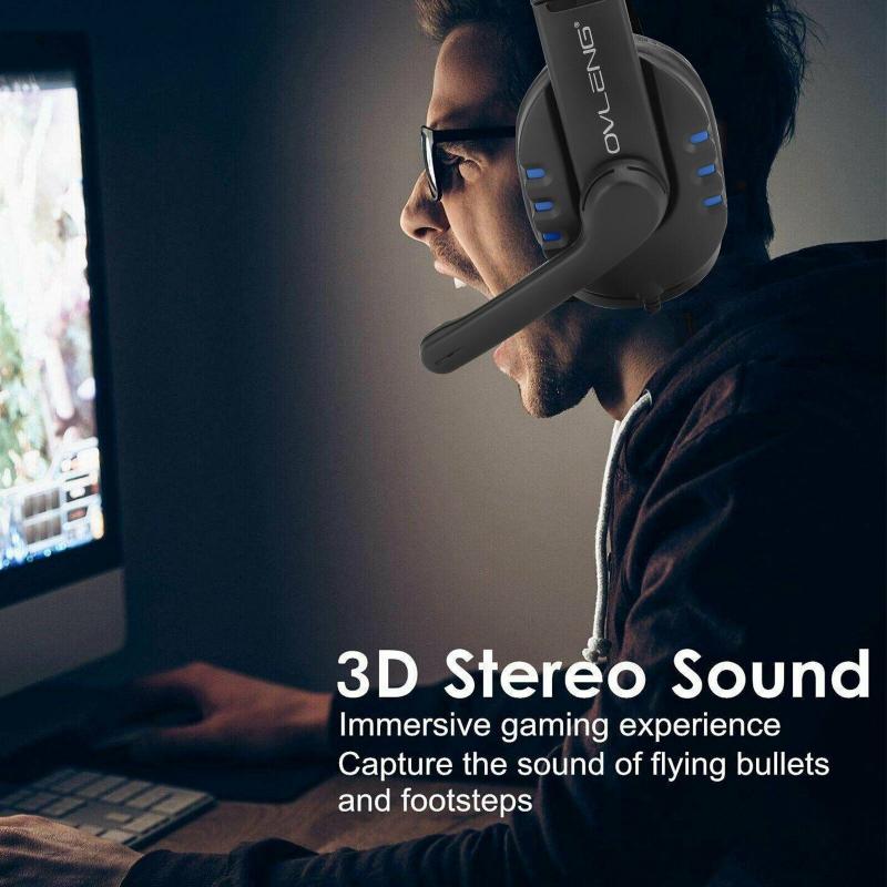 Portable 3.5mm Over-ear Gaming Headset Stereo Sound Headphone For PS4/Nintendo Switch/Xbox One/Laptop Gaming Headphone