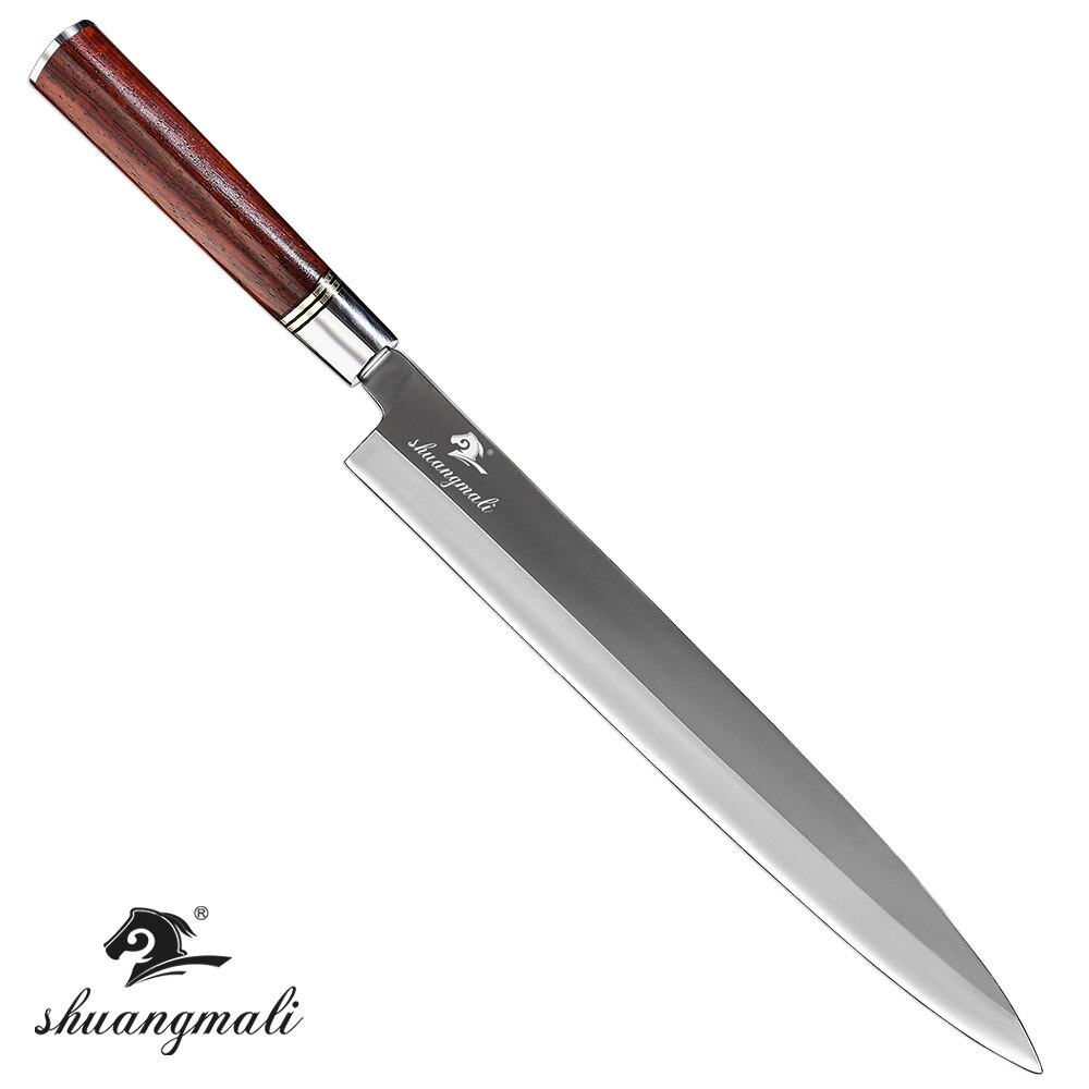 12 Inch Japanese Sushi Chef Knife Germany 1.4116 Steel Kitchen Sashimi Knives Box Slicing Salmon Fish Sushi Filleting Knife: Default Title