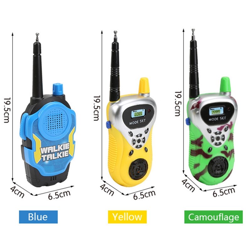 2 stk barneleke mini walkie talkie intercom elektronisk interphone transceiver pmr woki toki 2 veis radio barn
