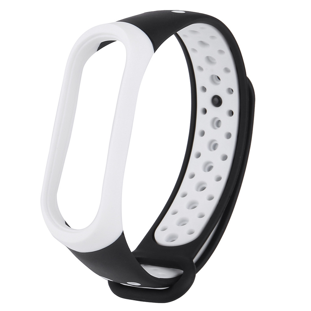 Correa de silicona para Xiaomi Mi Band 3 y 4, correa de silicona para relojes inteligentes, pulsera de silicona, accesorios para reloj inteligente mi band 3 y Mi Band 4: White