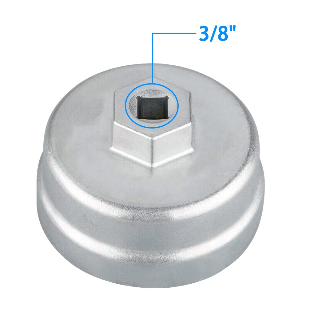 Llave de tapa de filtro de aceite para Toyota, herramienta de removedor de carcasa de filtro de aluminio, 65MM, 14 flautas, para Coroll de 4 cilindros