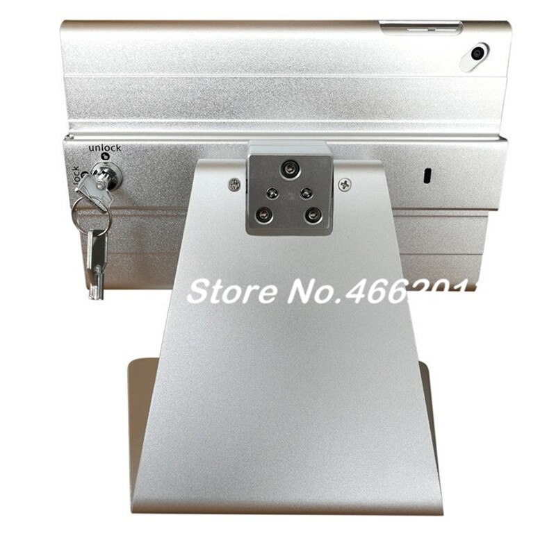 for mini ipad desktop kiosk POS stand with secure lock reversible specialized frame display support on desk/ table / countertop