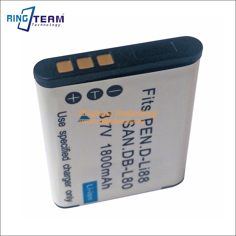 D-LI88 DLI88 D-L188 DL-188 DL188 Li-Ion Battery Pack for Pentax Optio P70 P80 WS80 H80 H90 W90 Digital Cameras ...