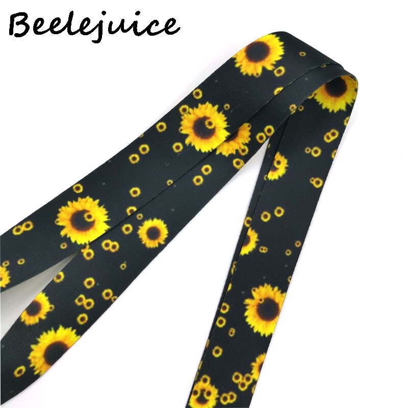 Girassóis flores pescoço cinta cordão chaveiro do telefone móvel pulseira id crachá titular chaveiro chaveiro acessórios cosplay presentes