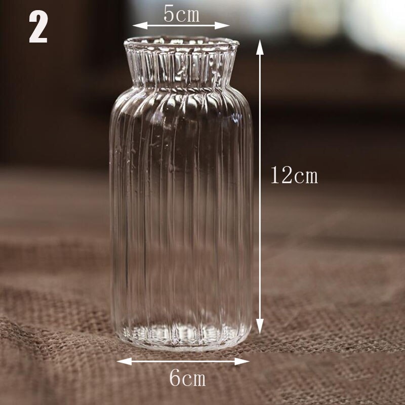 Home Decor Glass Vase Crystal Flower Vase Room Decor Flower Pot Modern Hydroponic Plants Wedding Home Decoration Accessories: 2