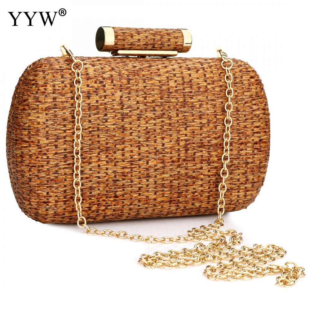 YYW di Paglia di Estate del Sacchetto di Frizione di Modo del Sacchetto Delle Donne Sopra la Spalla della borsa Femminile Borsa Da Sera di Promenade Del Partito di Sera Sac Bolsa Feminina