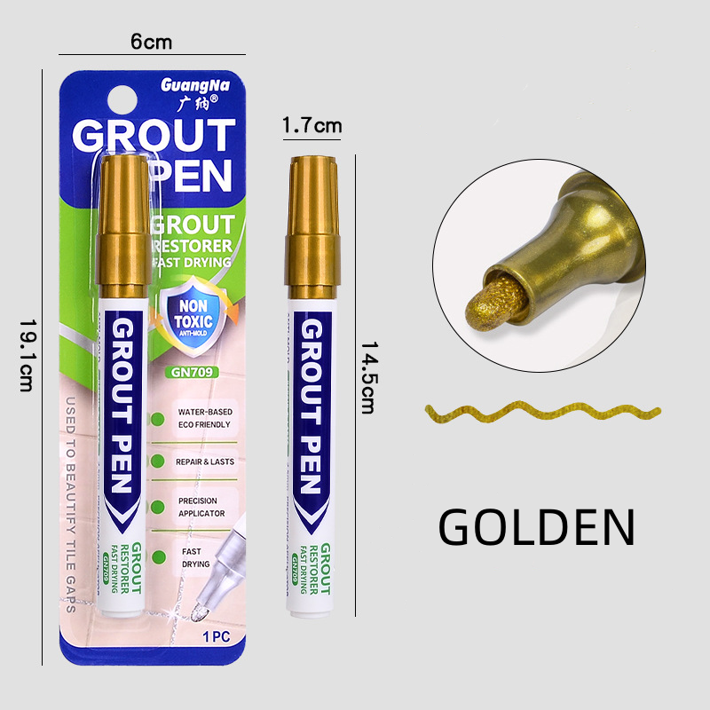 8 farver hvid fugepen vandtæt vægfuge restaureringspen til badeværelse, væg og gulv, dekontaminering, søm reparationspenne: Blå