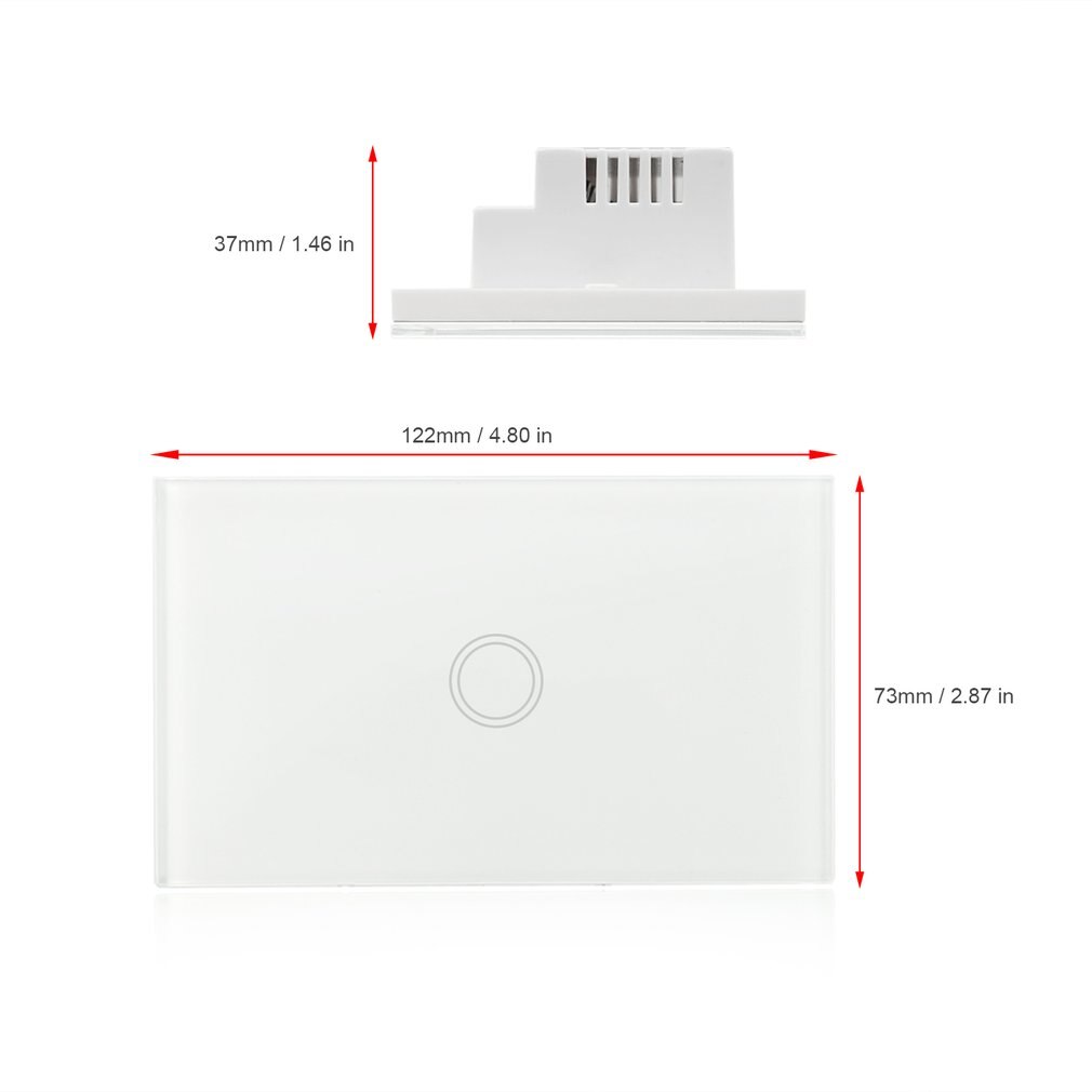 1 Way Smart Home Wall Touch Switch EU/US/UK Standard LED Indicator Remote Control Touch Switch Wireless Light Switch