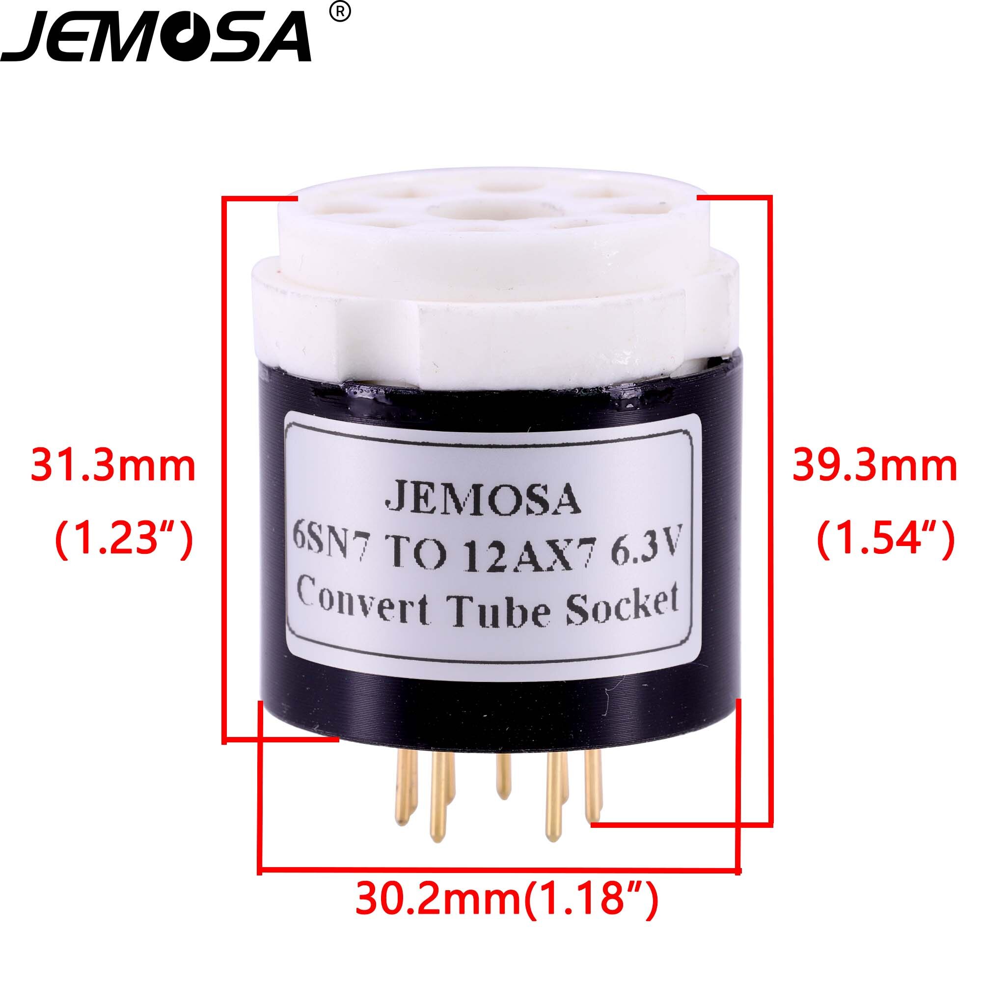 1Pc 6SN7 6SL7 ECC32 ECC33 6N8P 6N9P B65 Om 12AX7 12AU7 ECC82 ECC83 7025 Diy Audio Vacuumbuizenversterker zet Socket Adapter: A 6SN7 TO 12AX7 6.3V