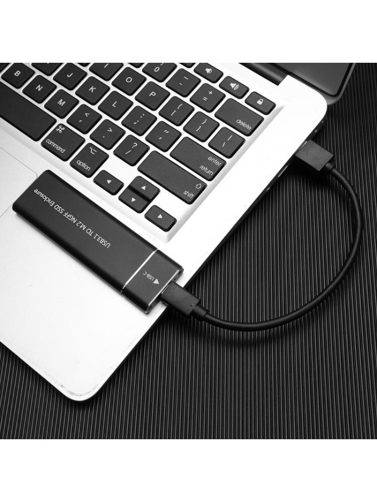 Alumínio usb 3.1 tipo-c para m.2 ngff ssd caso 6gbps disco rígido externo caso r2jb