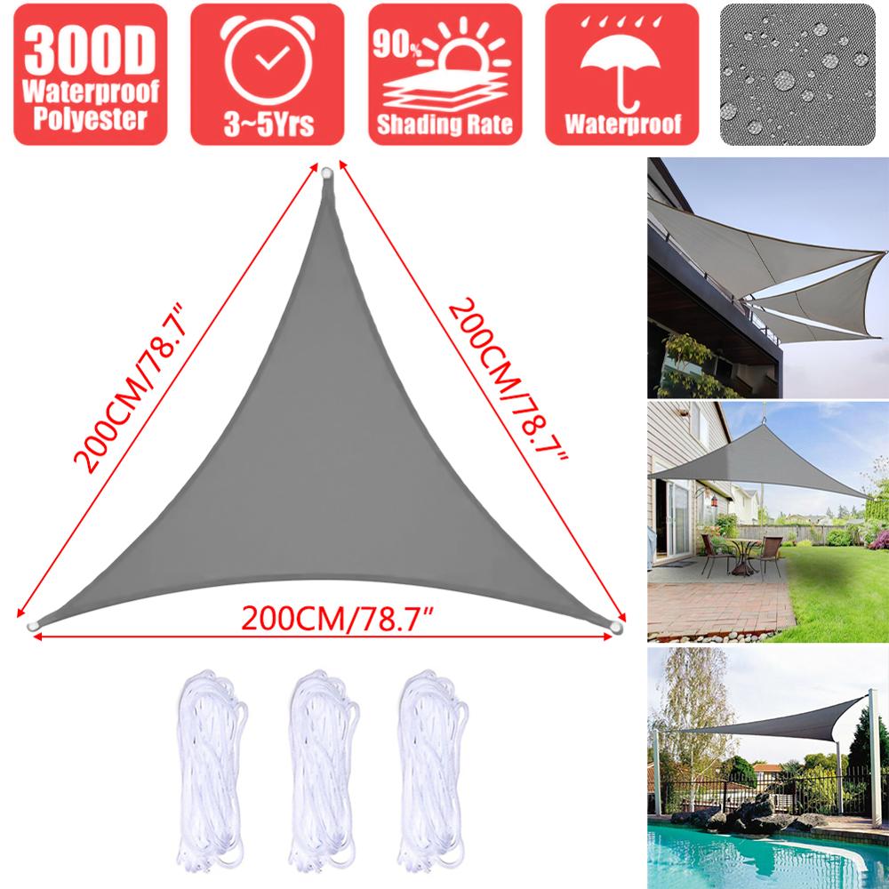Outdoor Canopy Picnic Mat Canopy Garden Patio Waterproof Sun Shelter Sunshade Protection Shade Sail Awning Camping Shade Cloth: 2x2x2m