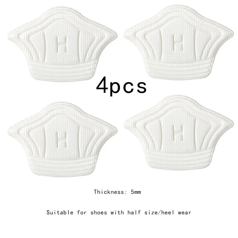 Plantillas adhesivas para zapatos de deporte, 4 Uds., alivio del dolor, almohadilla antidesgaste para pies, Protector de cojín ajustable, plantilla adhesiva trasera: Gris