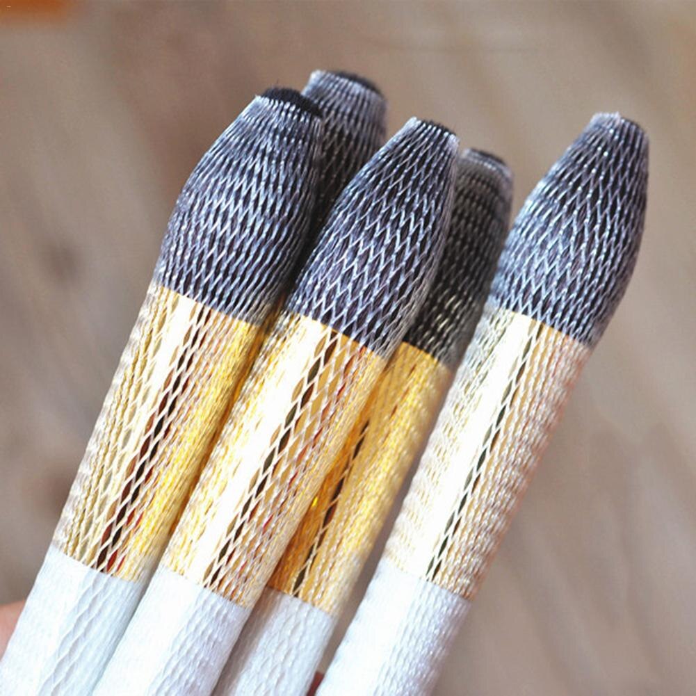 100PCS White Makeup Brushes Netting Protective Cover Set Rose Bud Shaped Storage Mesh Sheath Protectors Cosmetics Makeup Tool