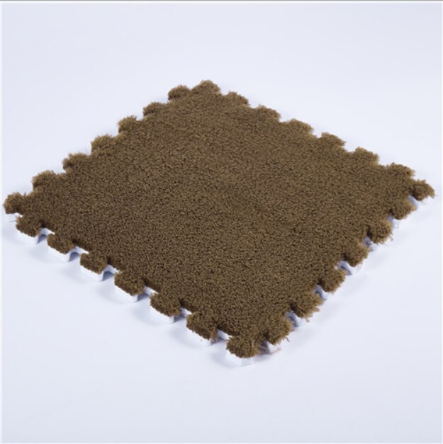 Interlocking Foam Mats Sold By Package Foam Mat Fuzzy Area Rug Fluffy Carpet Tiles Kids Ideal Nursery Decor Baby Room Playroom: coffee