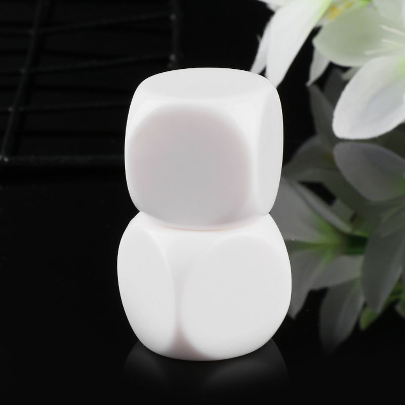 2 stücke 30mm Acryl Blank Würfel Kinder DIY Spielzeug Schreiben Malerei Graffiti Familie Bord Spiele