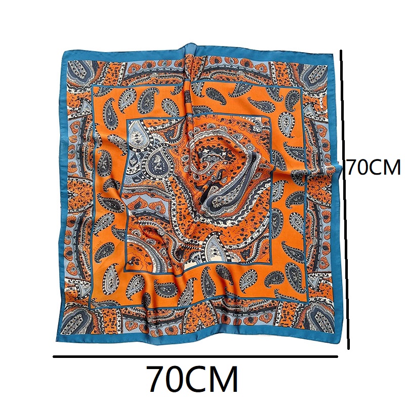 Pañuelo de seda de lujo para mujer, pañuelo cuadrado de seda, bolso, bufanda para mujer, pañuelo de seda de SJ01