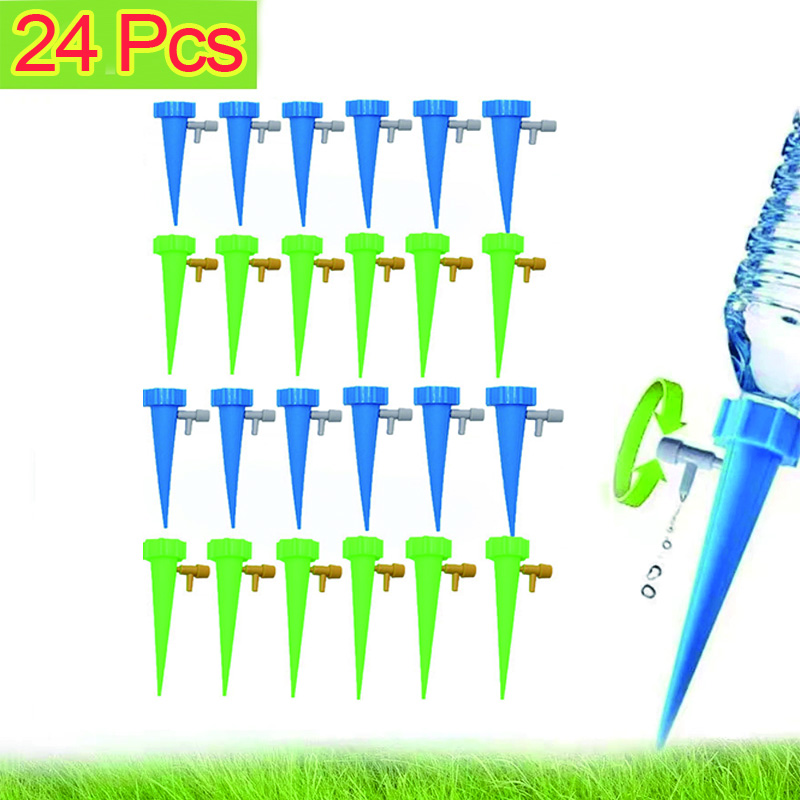 Drip Irrigation System Drip Watering Plant Water Dripper Automatic Self Watering Adjustable for Flower Plant Water Dripper: plum