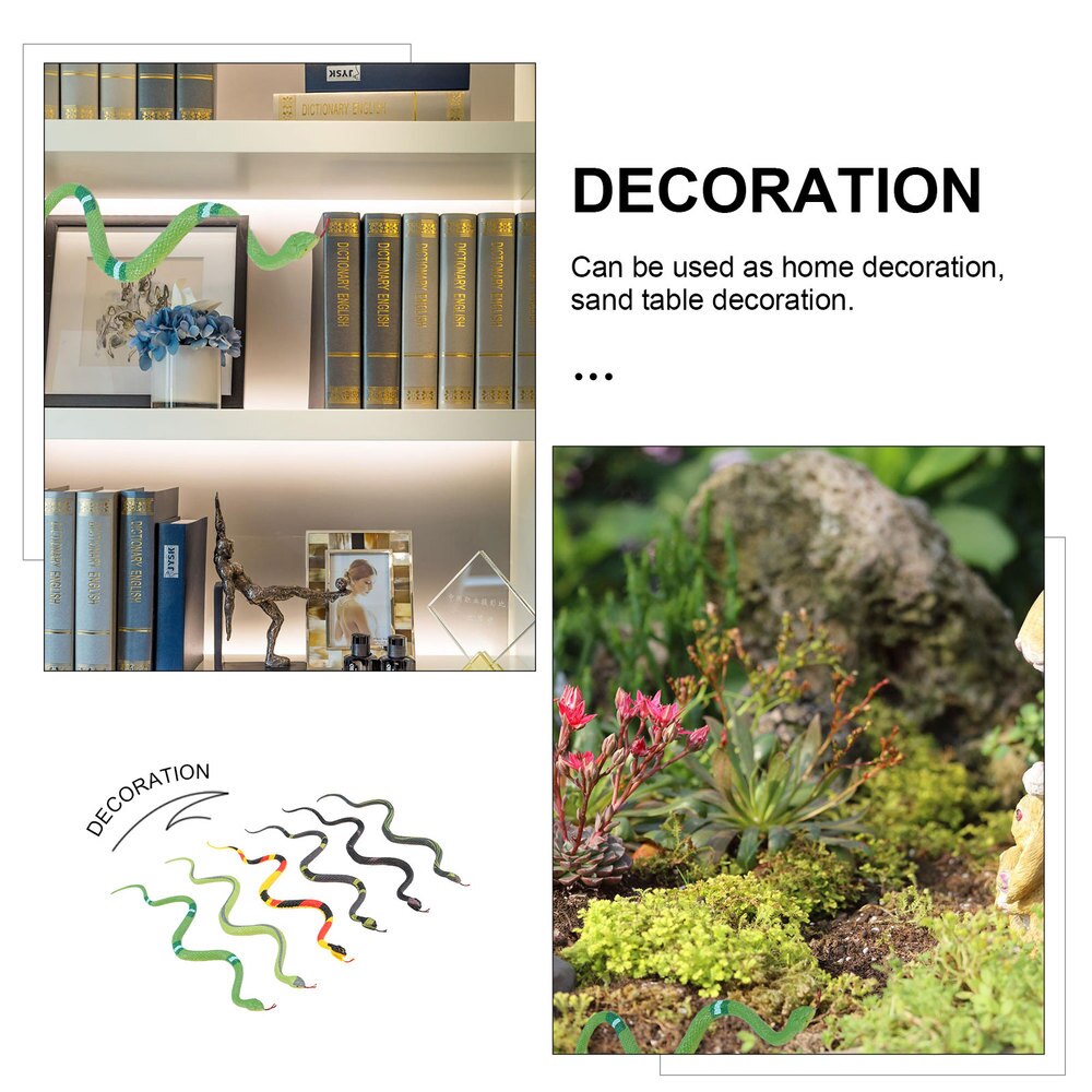 6pcs Realistic Snake Model Unique Trick Prop Snake Model for Kid's Playing