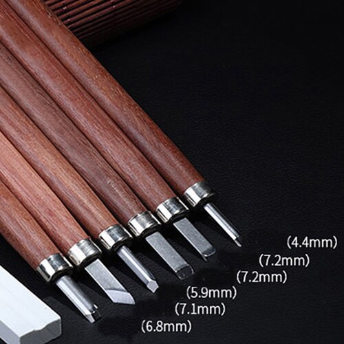 4-10 Stks/set Houten Handvat Carving Beitel Professionele Houten Sculptuur Tool Set Voor Houtbewerking Hobby Kunstenaar Ambachten Snijden: 6 Pcs