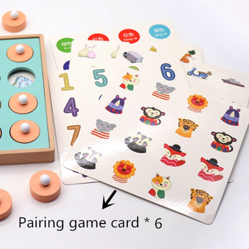 Kids Wooden Memory Match Chess Game Children Early Educational 3D Puzzles Family Party Casual Game Puzzles