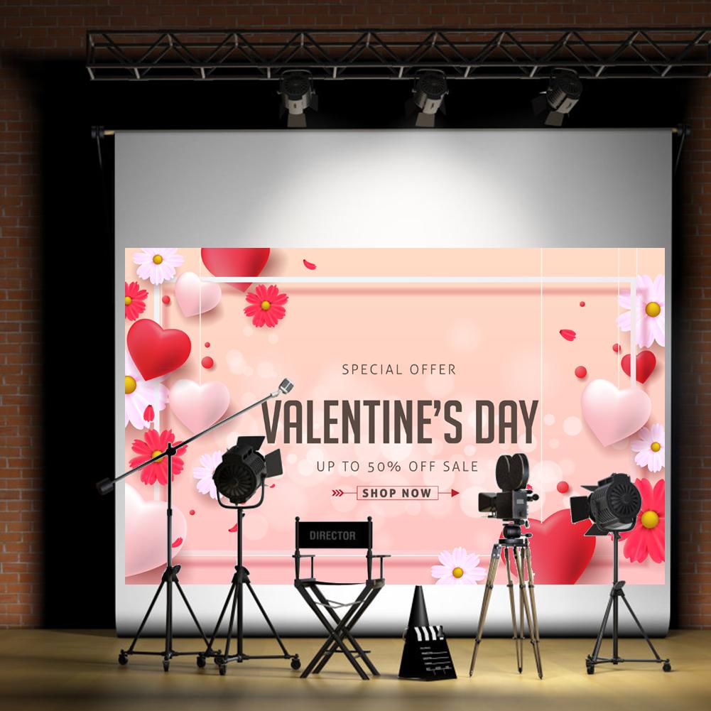 Glad valentines baggrund ikke-afskallet væg bordkunst stof studiefotografi rekvisitter hjemmefest dekorativt tilbehør