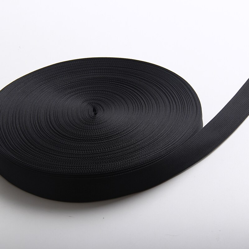 1" nylon webbing 25mm nylon tape black color 100% nylon