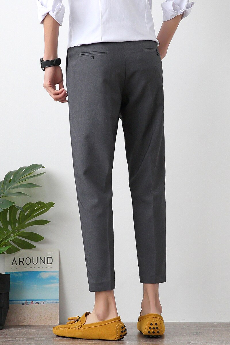 Plaid pants men Summer Korean Style Suit Pants Men... – Vicedeal