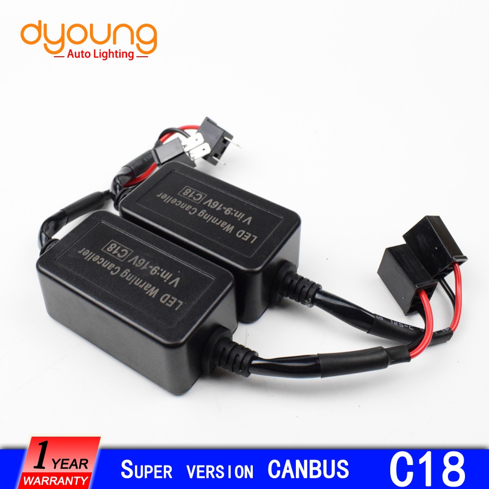 Decoder Led Canbus H7 Belastingsweerstand Versterken Led Canceller H4 Koplamp Emc H1 H3 H8 H9 H11 880 9005 9006 9012 Hir2 2Pcs C18