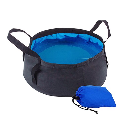 Travel Foldable Basin Camping Washbasin Water Bucket Folding Basin Foot Bath Bag Outdoor Luggage Packing Organizers Accessories: Blue