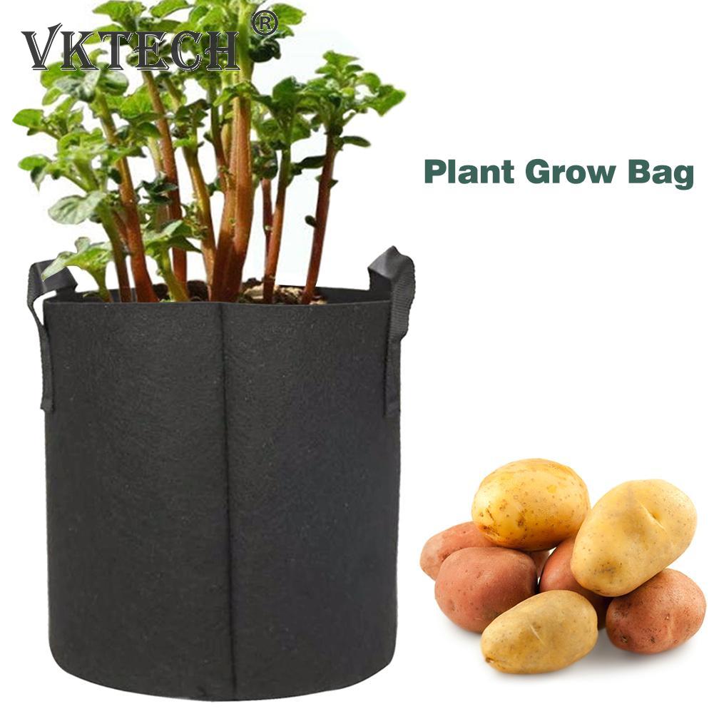 PE Tasche Kartoffel Anbau Pflanzen gewebte Filz Taschen Garten Töpfe Pflanzer Werkzeug Faltbare Speichern Lager Raum Für Kartoffeln Tomaten