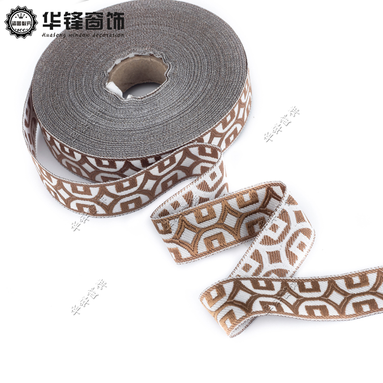 25 metros 3cm/9cm Líneas geométricas a tierra cortina China Laciness nacional Jacquard cinta bordada correas tejidas