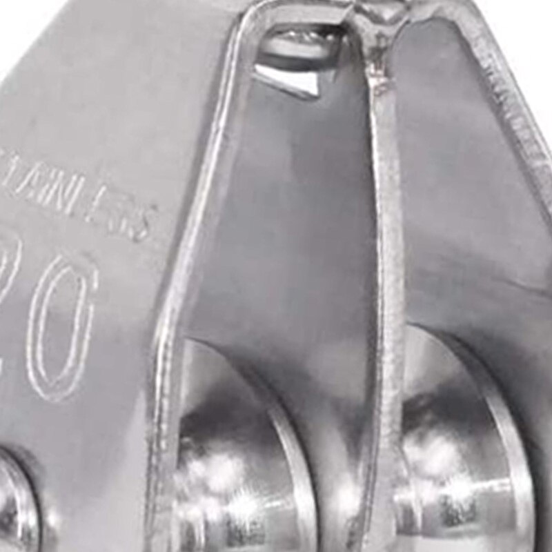 M20 Double poulie en acier inoxydable grue à câble Double roue pivotante poulie à câble de levage bloc (2 pièces)