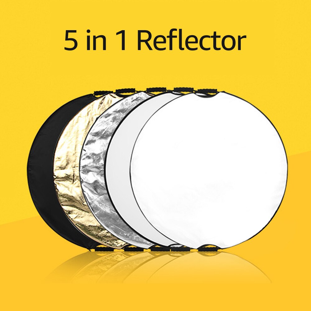 5 In 1 80Cm Draagbare Verlichting Reflector Met Draagbare Opbergtas Voor Indoor En Outdoor Fotografie Accessoires Reflector