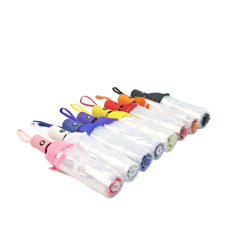 Transparant Thicken Drievoudige Volautomatische Paraplu Pvc Duidelijke Mannen Zwarte Business Vrouwen Rain Paraplu Meisjes Outdoor Parasol