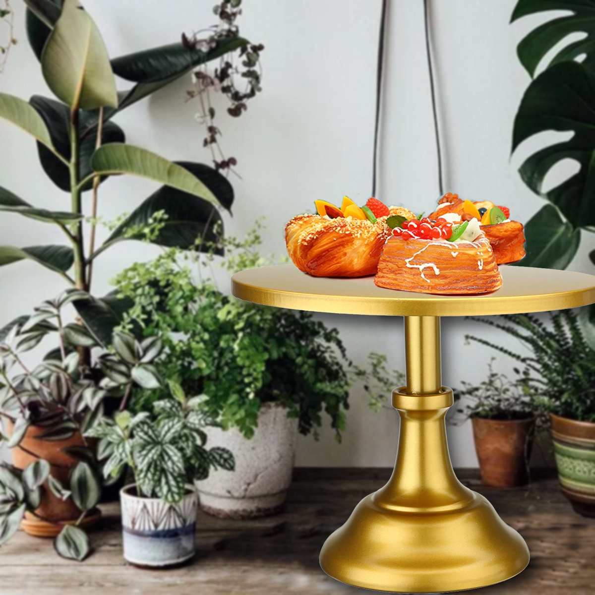 10 tommer 5 farver grand baker kage stativ bryllupskage værktøj justerbar højde fondant kage display tilbehør til fest bagværk