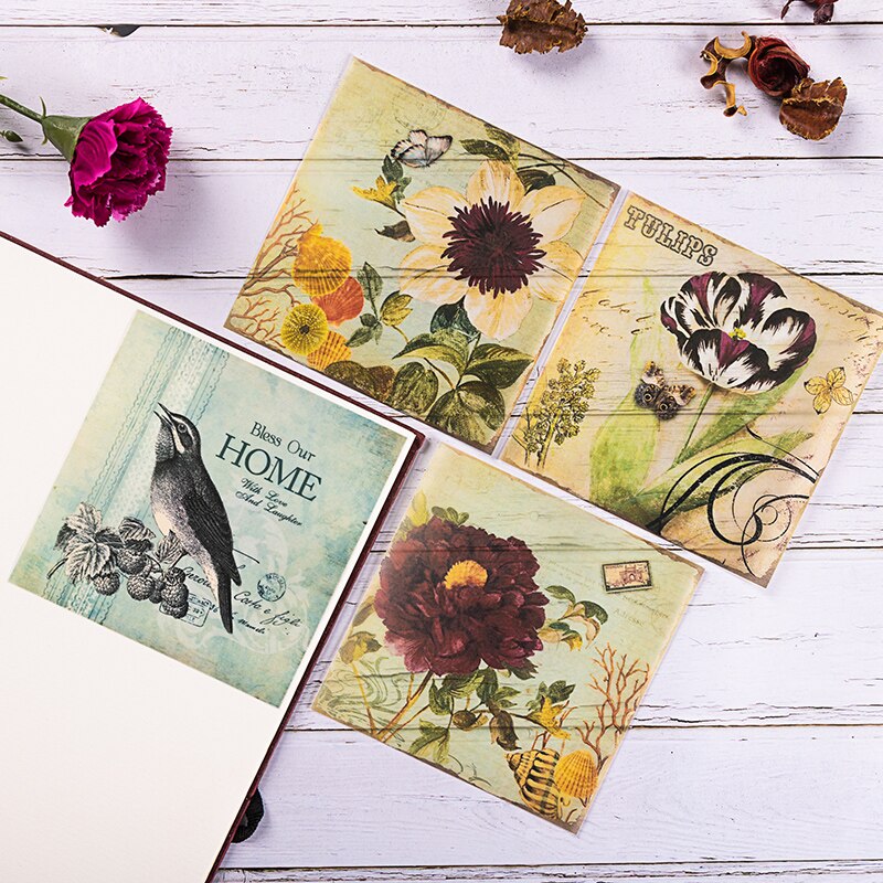 Set van 8 vintage vogelletters en vlindervellumpapier voor scrapbooking, kaarten maken en een junkjournalproject.